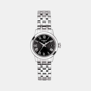 Classic Dream Women Quartz Black Dial Analog Stainless Steel Watch T1292101105300