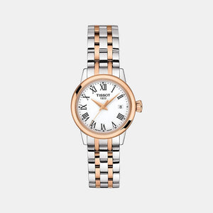 Classic Dream Women Quartz White Dial Analog Stainless Steel Watch T1292102201300