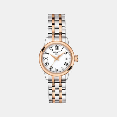 Classic Dream Women Quartz White Dial Analog Stainless Steel Watch T1292102201300