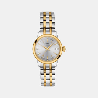 Classic Dream Women Quartz Silver Dial Analog Stainless Steel Watch T1292102203100