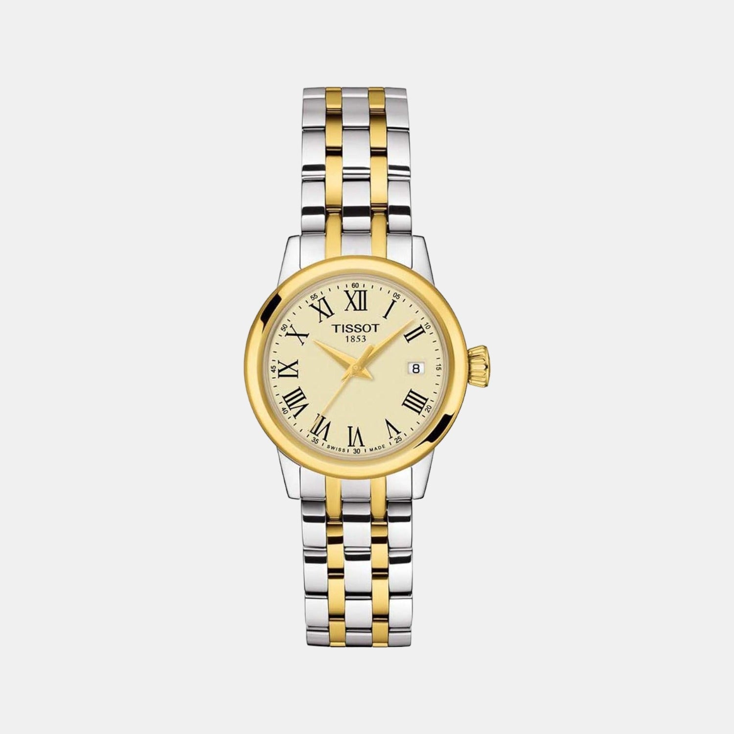 Classic Dream Women Quartz Ivory Dial Analog Stainless Steel Watch T1292102226300