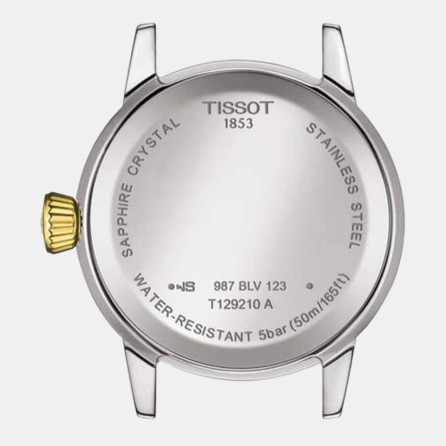 Classic Dream Women Quartz Ivory Dial Analog Stainless Steel Watch T1292102226300