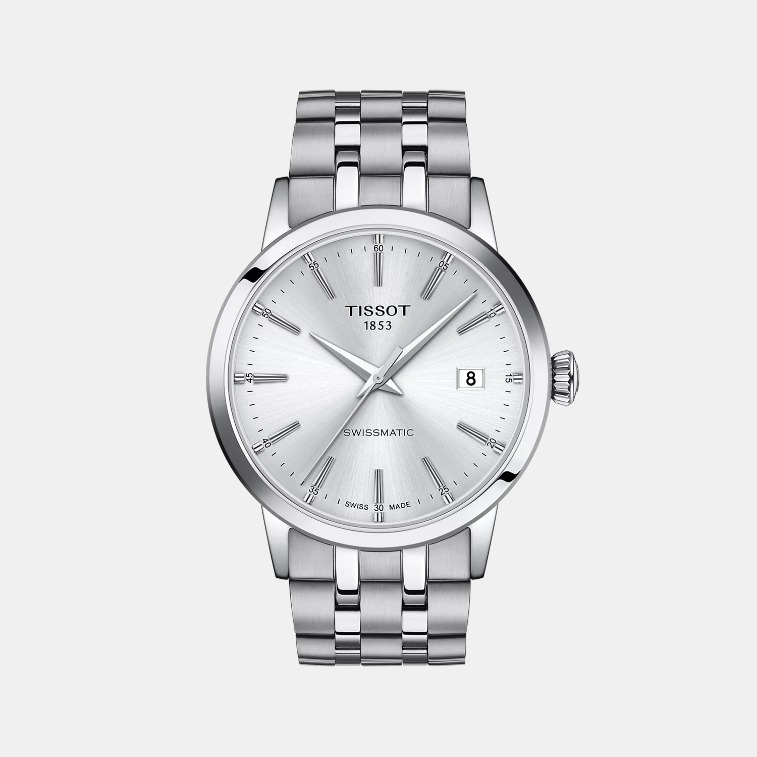 Classic Dream Men Analog Silver Dial Swiss Tissot Automatic Stainless Steel Watch T1294071103100