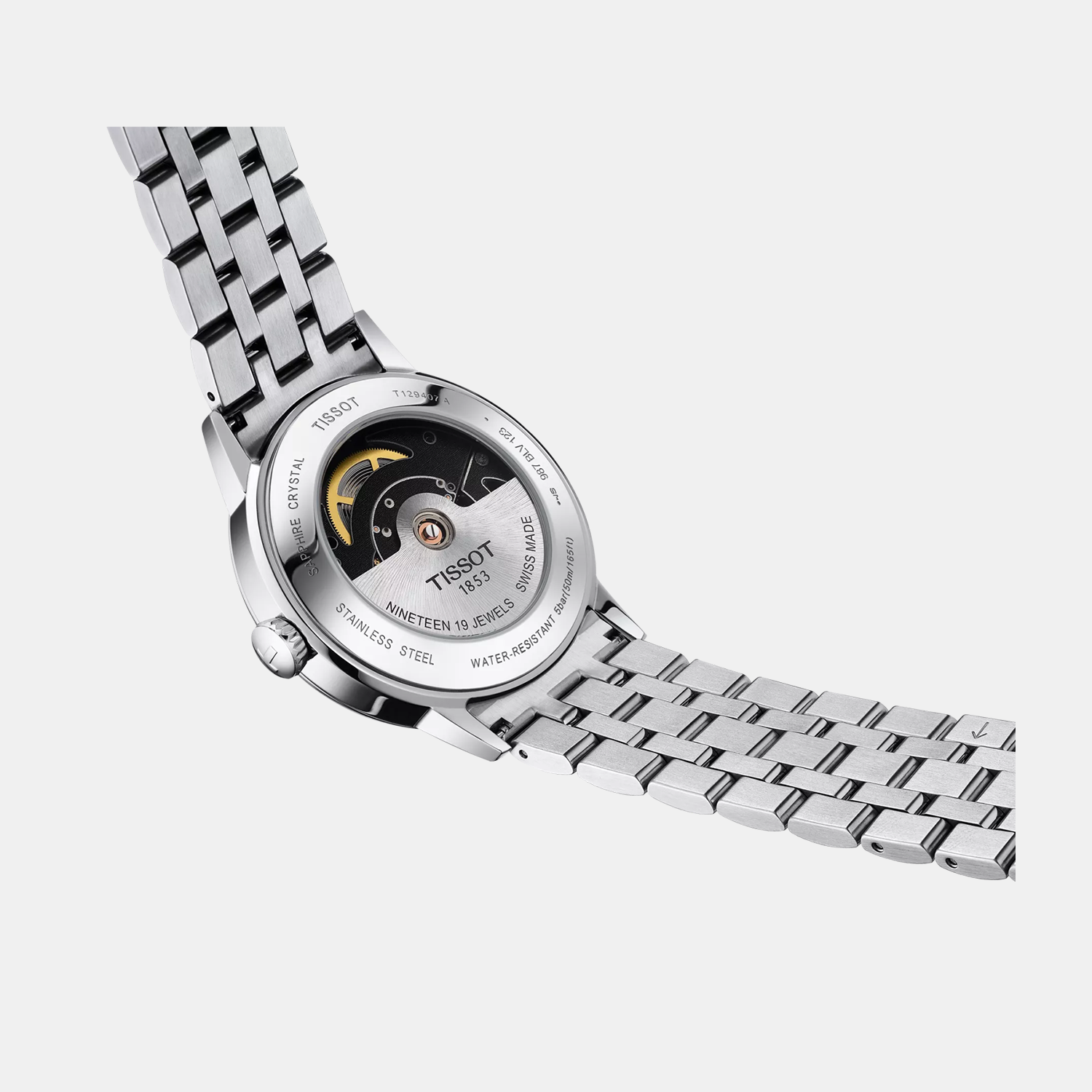 Classic Dream Men Analog Silver Dial Swiss Tissot Automatic Stainless Steel Watch T1294071103100