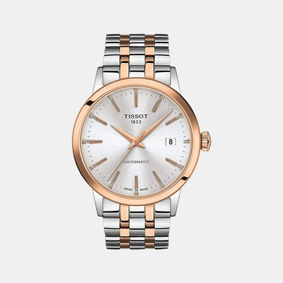 Classic Dream Men Automatic Silver Dial Analog Stainless Steel Watch T1294072203100