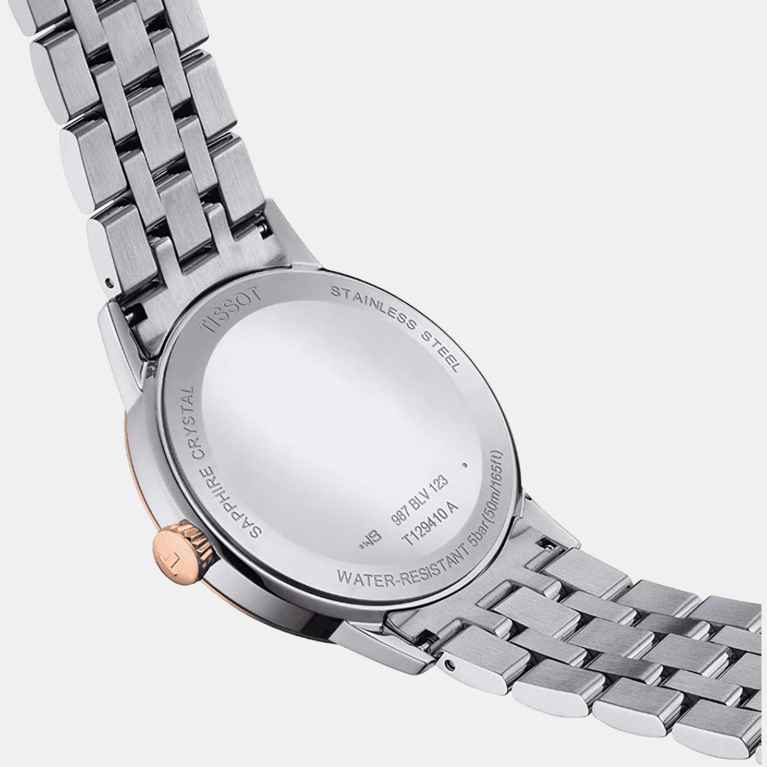 Classic Dream Men Quartz White Dial Analog Stainless Steel Watch T1294102201300