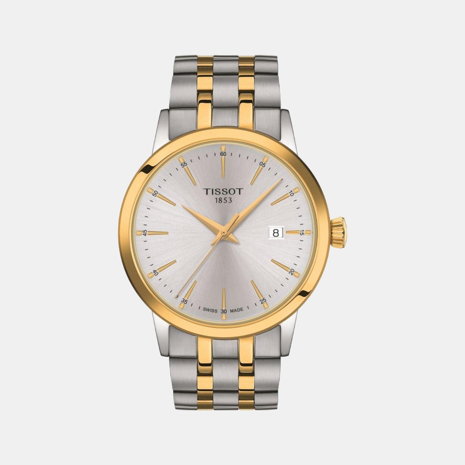 Classic Dream Men Quartz Silver Dial Analog Stainless Steel Watch T1294102203100