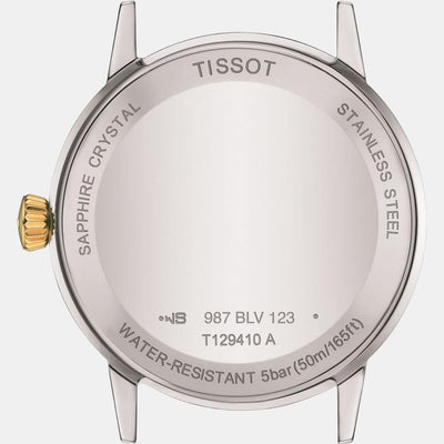 Classic Dream Men Quartz Silver Dial Analog Stainless Steel Watch T1294102203100