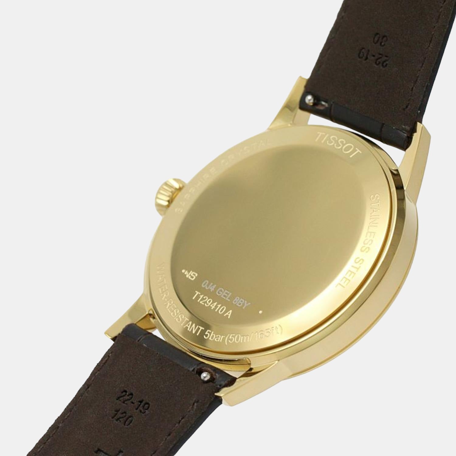 Classic Dream Men's Beige Analog Leather Watch T1294103626100