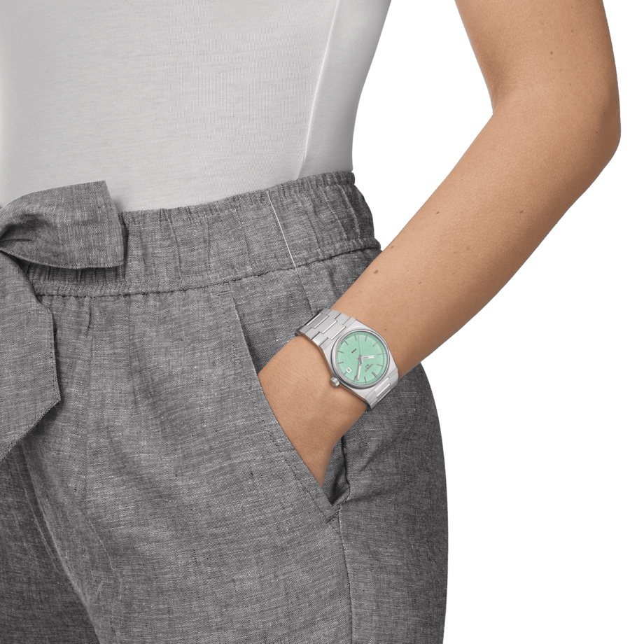 Tissot T-Classic Green Dial Women 35mm T1372101109100