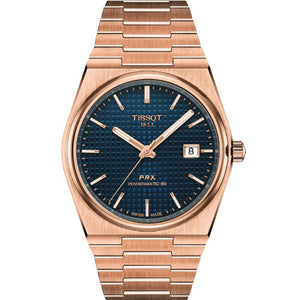 Tissot T-Classic PRX Powermatic 80 40mm Blue Dial Men T1374073304100