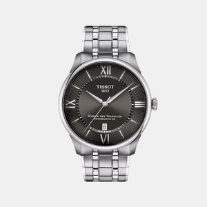 Chemin Des Tourelles Men Automatic Gunmetal Dial Analog Stainless Steel Watch T1394071106800