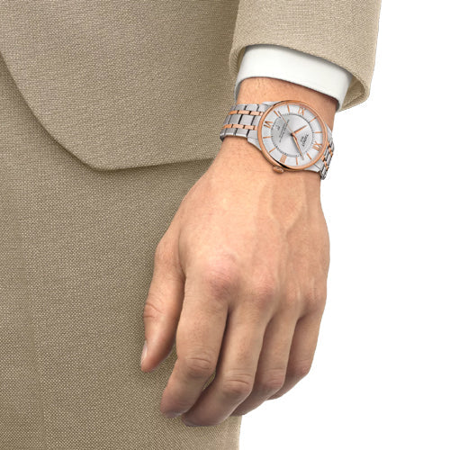 Tissot T-Classic Chemin Des Tourelles Powermatic 80 Silver Dial Men 42mm T1394072203800