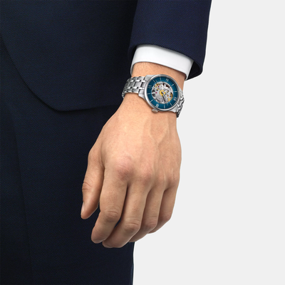 Chemin Des Tourelles Unisex Automatic Blue Dial Analog Stainless Steel Watch T1398361104800