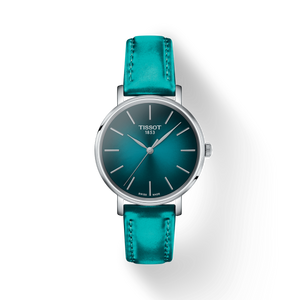 Tissot T-Classic Graded Turquoise & Black Dial Women 34mm