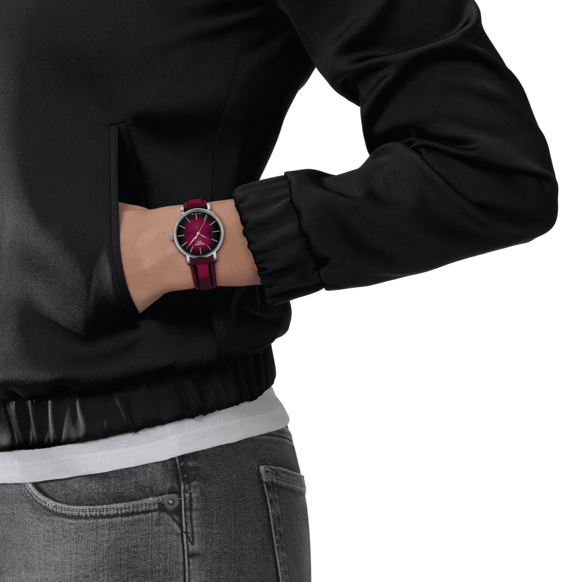 Tissot T-Classic Graded Pink & Black Dial Women 34mm