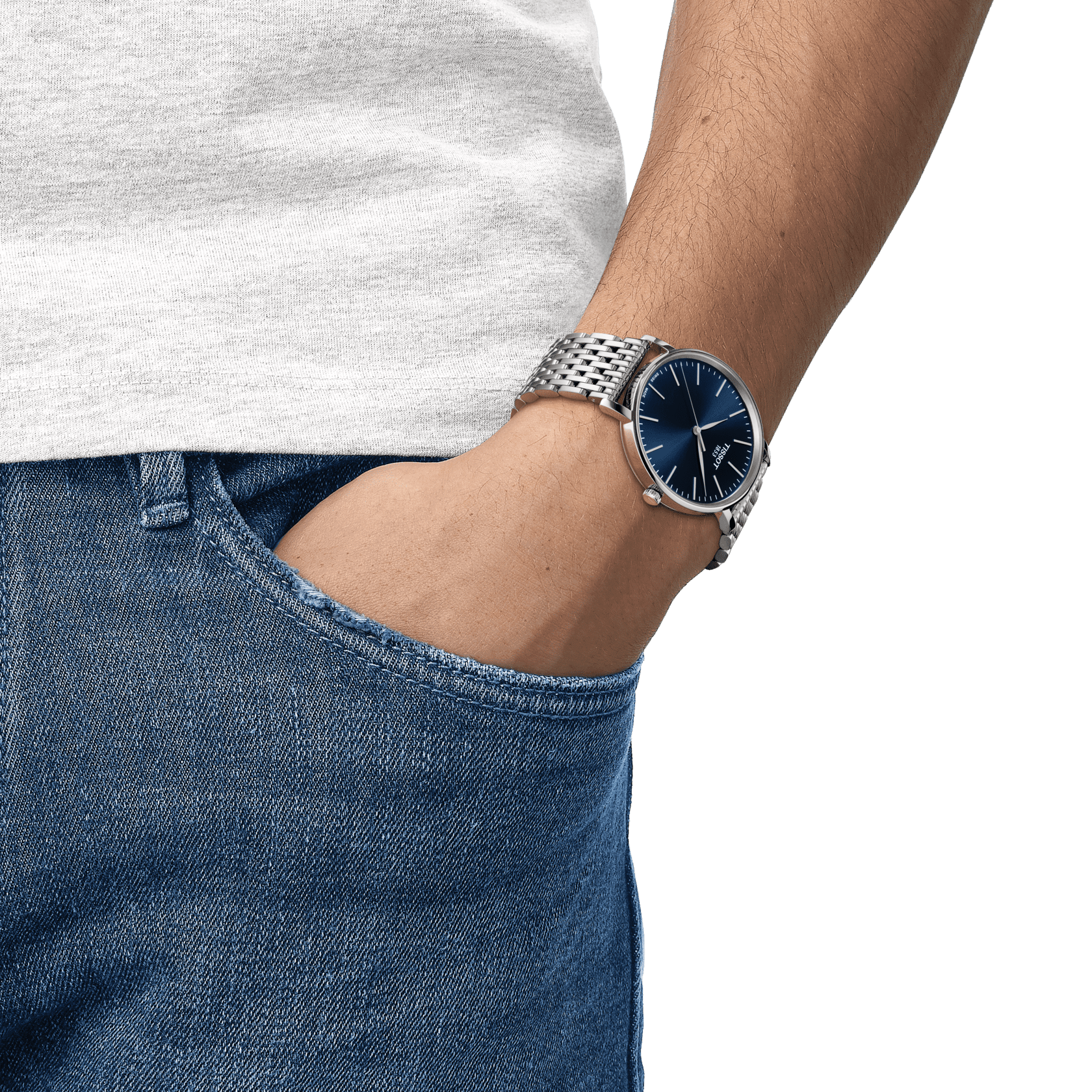 Tissot T-Classic Blue Dial Men 40mm