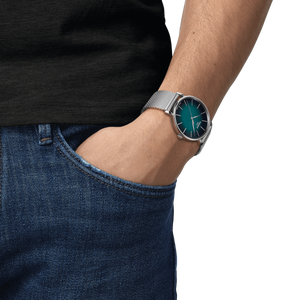 Tissot T-Classic Black & Green Dial Men 40mm