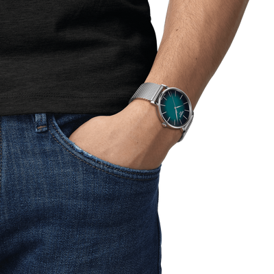 Tissot T-Classic Black & Green Dial Men 40mm