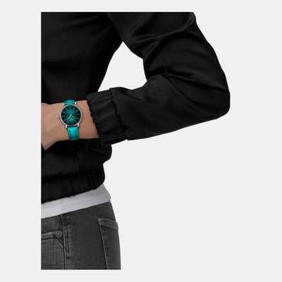 Everytime Women Quartz Turquoise-Black Dial Analog Leather Watch T1432101709100