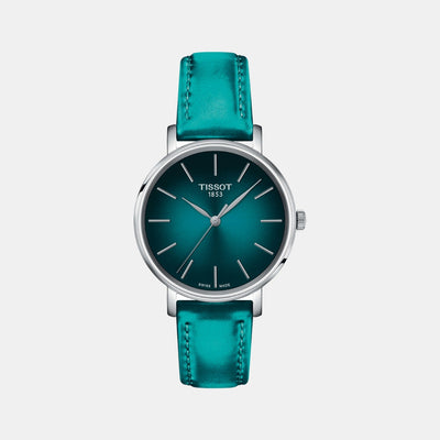 Everytime Women Quartz Turquoise-Black Dial Analog Leather Watch T1432101709100