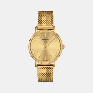 Everytime Women Quartz Champagne Dial Analog Stainless Steel Watch T1432103302100