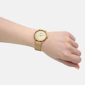 Everytime Women Quartz Champagne Dial Analog Stainless Steel Watch T1432103302100
