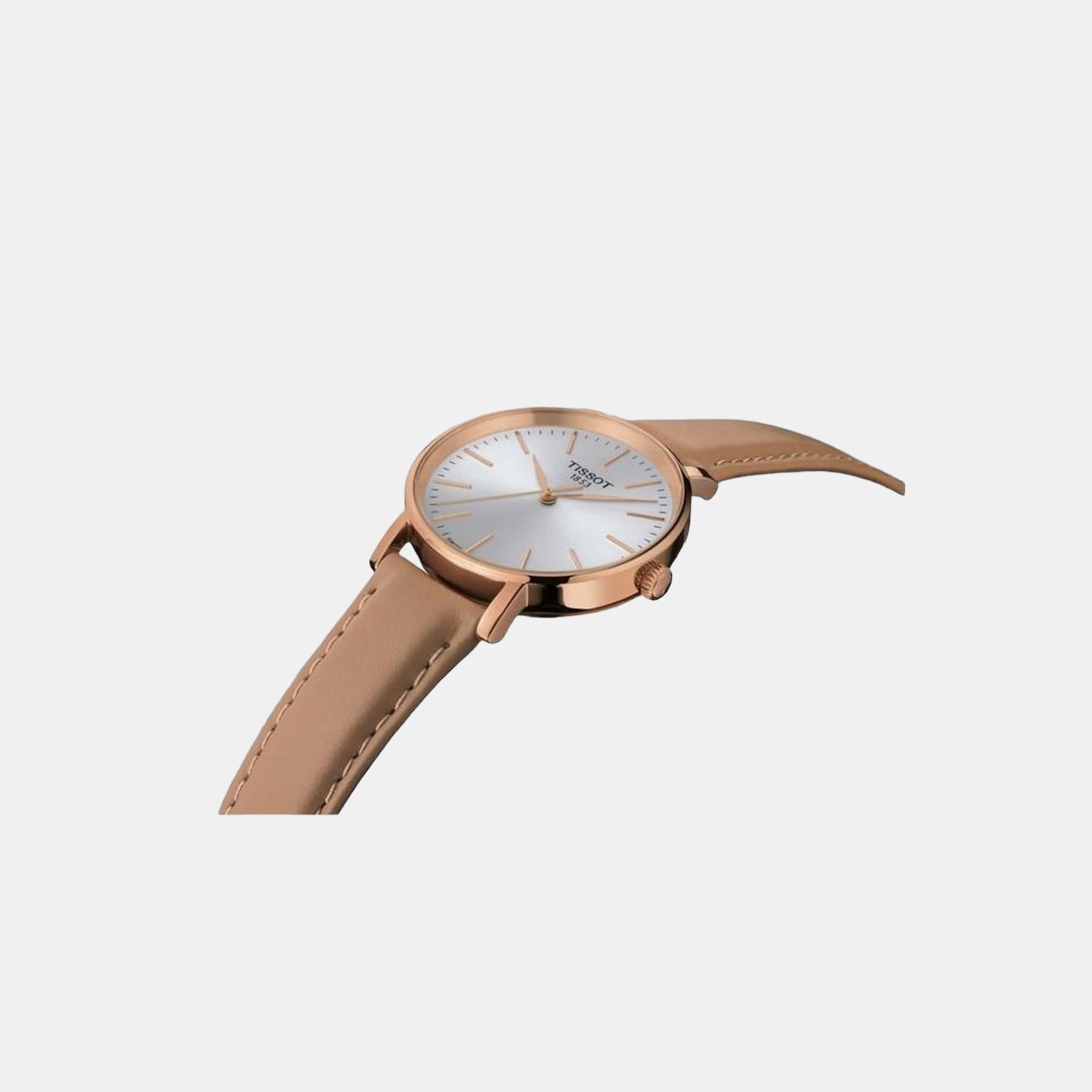 Everytime Women Quartz White Dial Analog Leather Watch T1432103601100