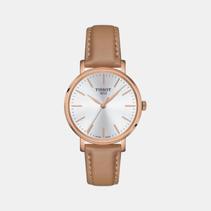 Everytime Women Quartz White Dial Analog Leather Watch T1432103601100