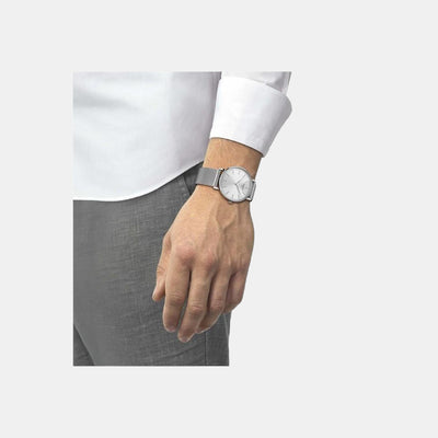 Everytime Men Quartz White Dial Analog Stainless Steel Watch T1434101101100