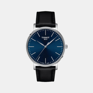 Everytime Men Quartz Blue Dial Analog Leather Watch T1434101604100