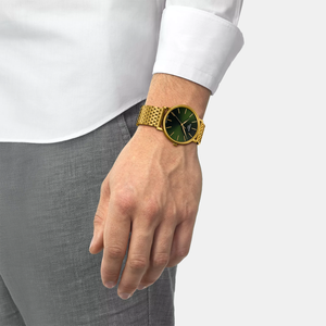 Everytime Men Quartz Green Dial Analog Stainless Steel Watch T1434103309100