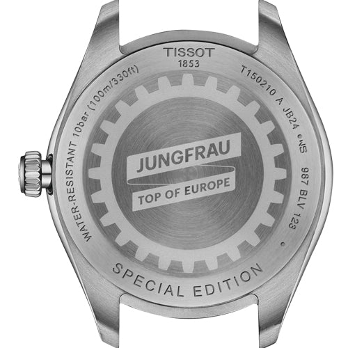 Tissot T-Classic PR 100 Jungfraubahn Quartz 34mm Silver Dial Women T1502101103101