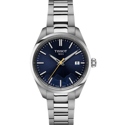 Tissot T-Classic PR100 Jungfraubahn Quartz Blue Dial Women 34mm T1502101104101