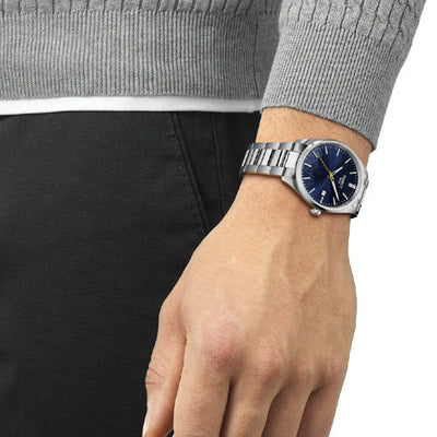 Tissot T-Classic PR100 Jungfraubahn Quartz Blue Dial Men 40mm T1504101104102