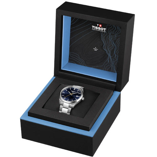 Tissot T-Classic PR100 Jungfraubahn Quartz Blue Dial Men 40mm T1504101104102