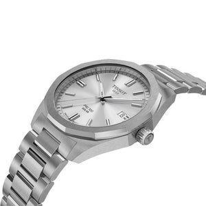 Tissot T-Classic PRC 100 Solar Quartz Silver Dial Men 39mm T1514221103100