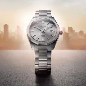 Tissot T-Classic PRC 100 Solar Quartz Silver Dial Men 39mm T1514221103100