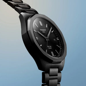 Tissot T-Classic PRC 100 Solar Quartz Black Dial Men 39mm T1514223305100