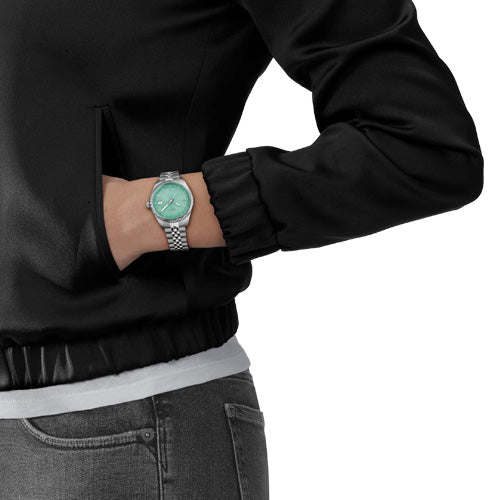 Tissot T-Classic Ballade Light Green Dial Women 34mm T1562101109100
