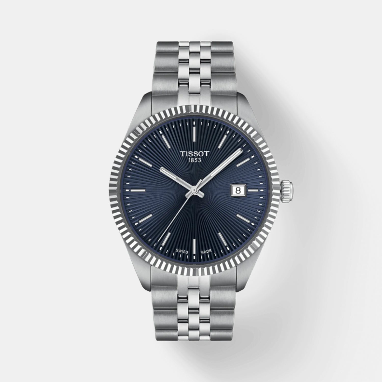 Ballade Men Quartz Blue Dial Analog Stainless Steel Watch T1564101104100