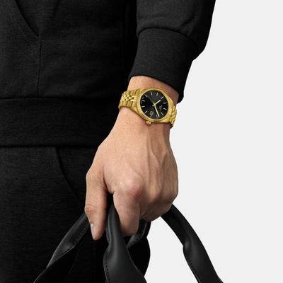 Ballade Men Quartz Black Dial Analog Stainless Steel Watch T1564103305100