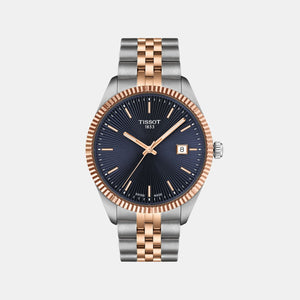 Ballade Men Quartz Blue Dial Analog Stainless Steel Watch T1564102204100