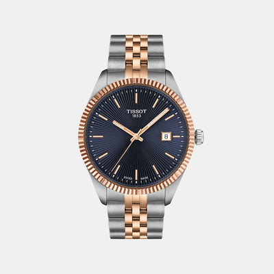 Ballade Men Quartz Blue Dial Analog Stainless Steel Watch T1564102204100