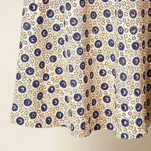 Beige - Block Print Cotton Wrap Around Ajrakh Skirt