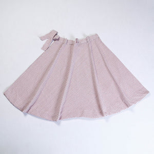 Brown - Plain Handloom Jhiri Cotton Wrap Around Skirt