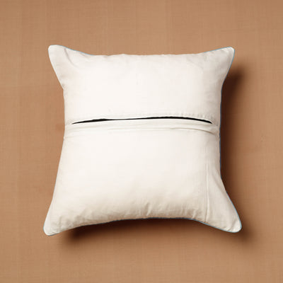 Brown - Sanganeri Block Printed Cotton Cushion Cover (16 x 16 in)