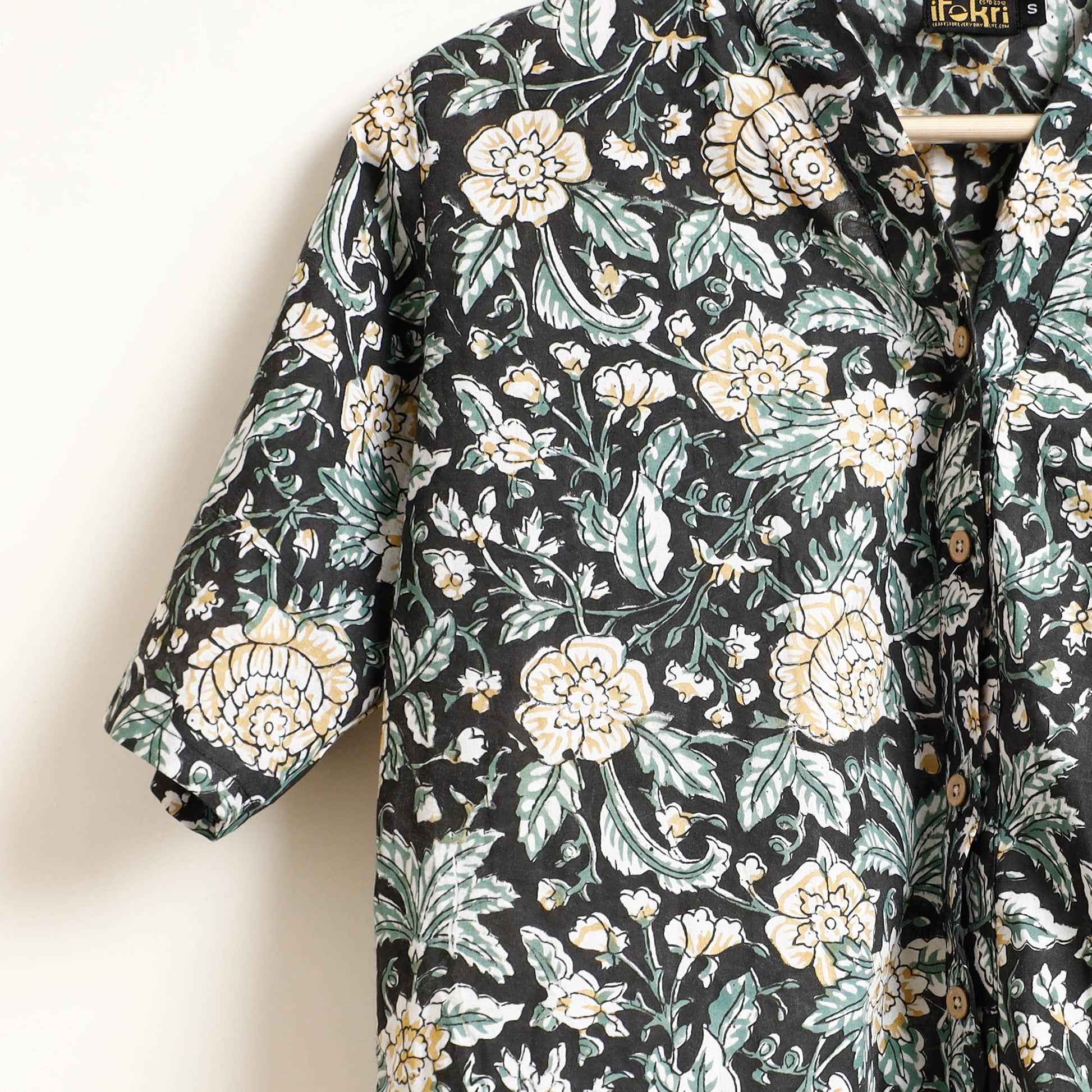 Black - Sanganeri Block Printed Cotton Night Suit Set