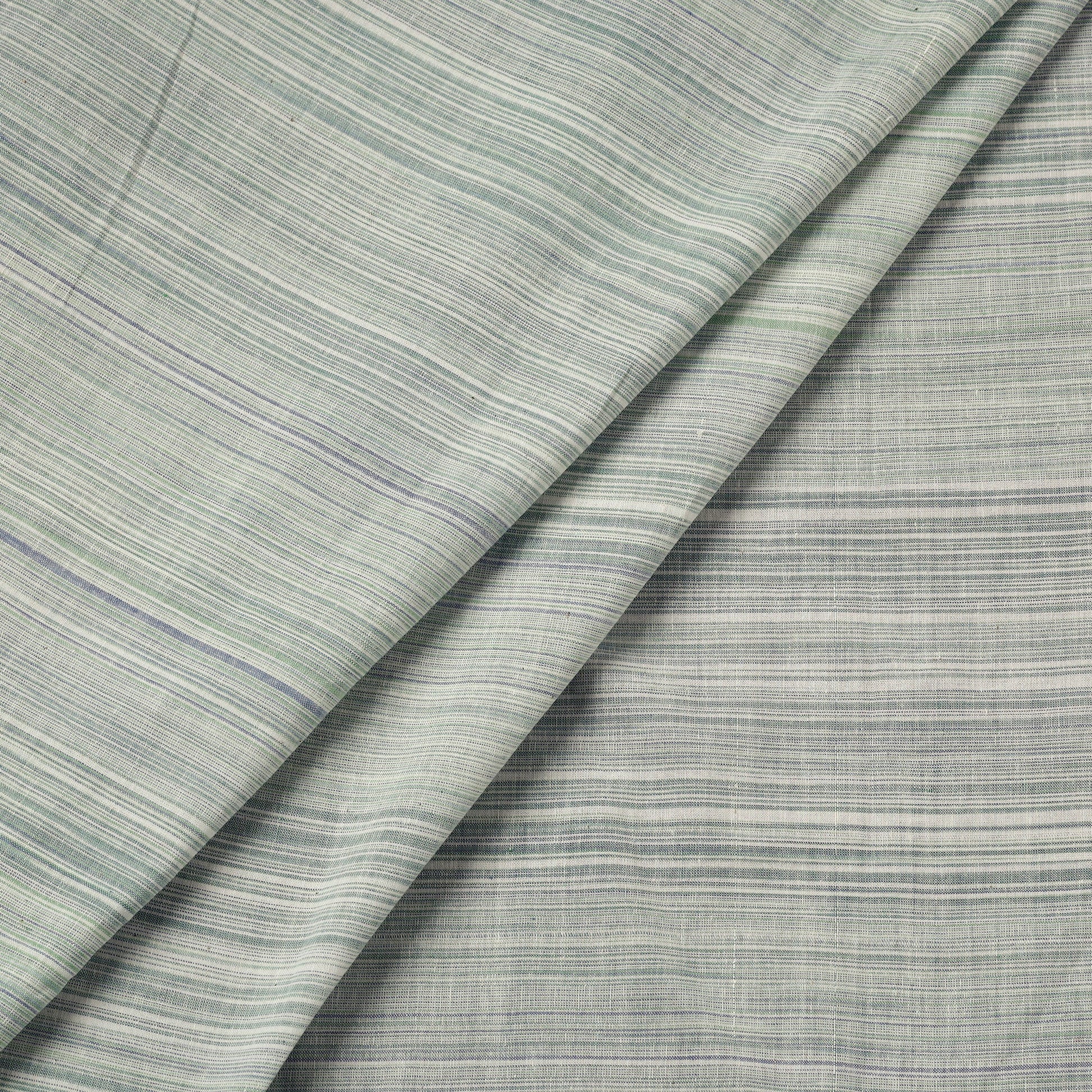 Green - Mangalagiri Plain Handloom Cotton Fabric
