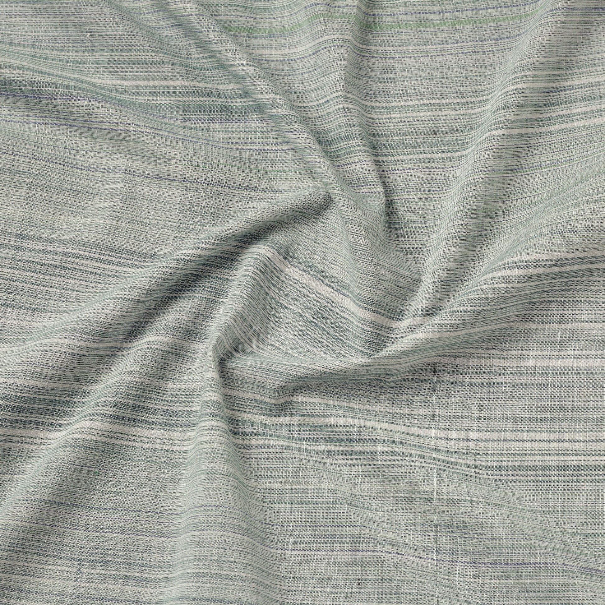 Green - Mangalagiri Plain Handloom Cotton Fabric